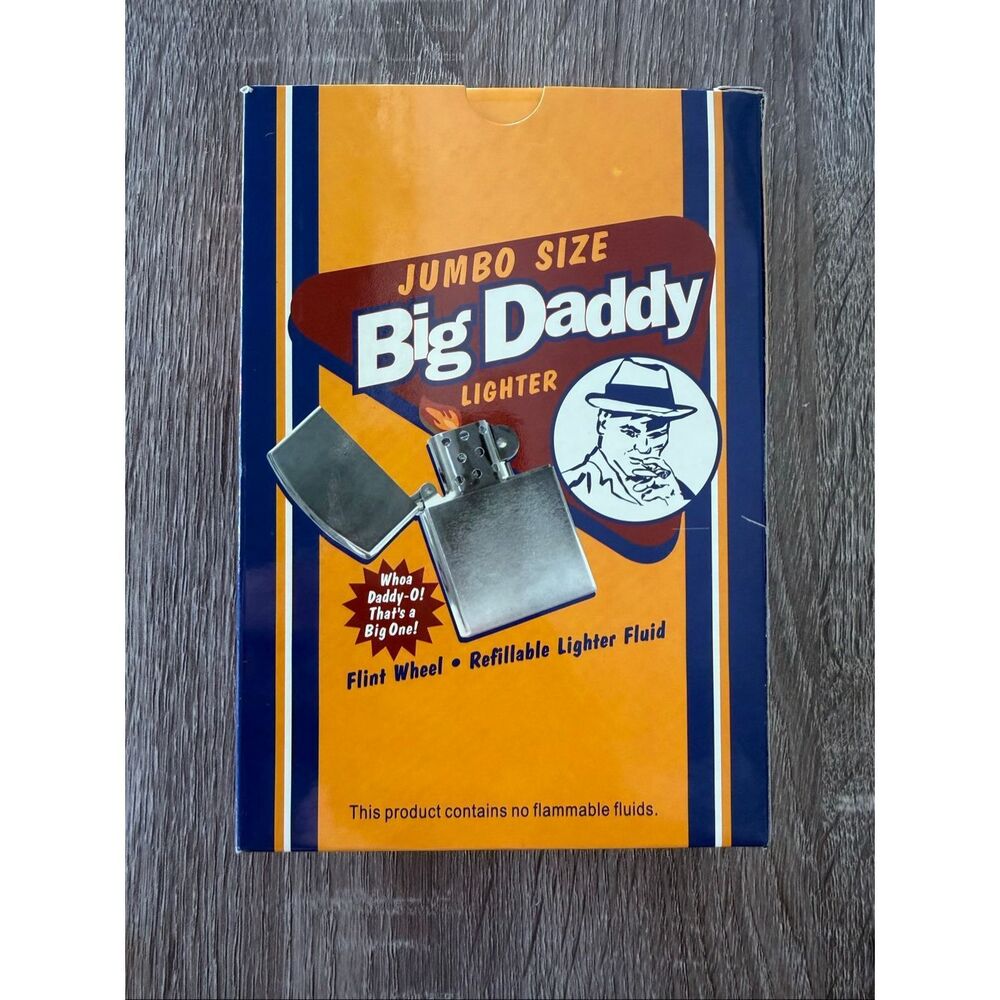 Vintage Big Daddy Jumbo Size Lighter New in Box Novelty Flint Wheel Refillable